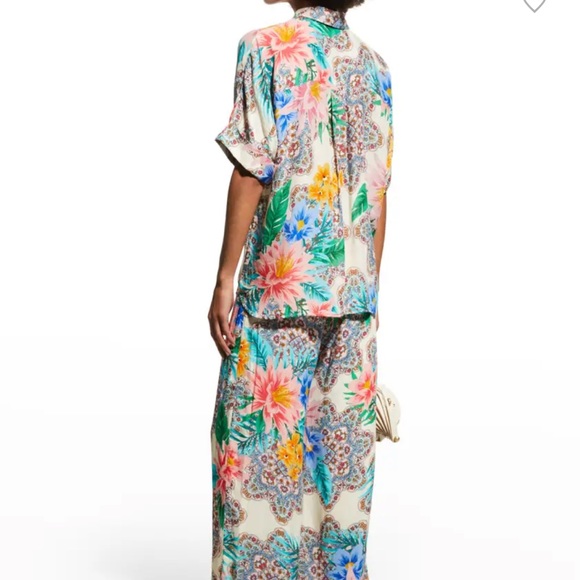 Johnny Was Floral Clover Button Down Boho Top Blouse - Picture 5 of 13